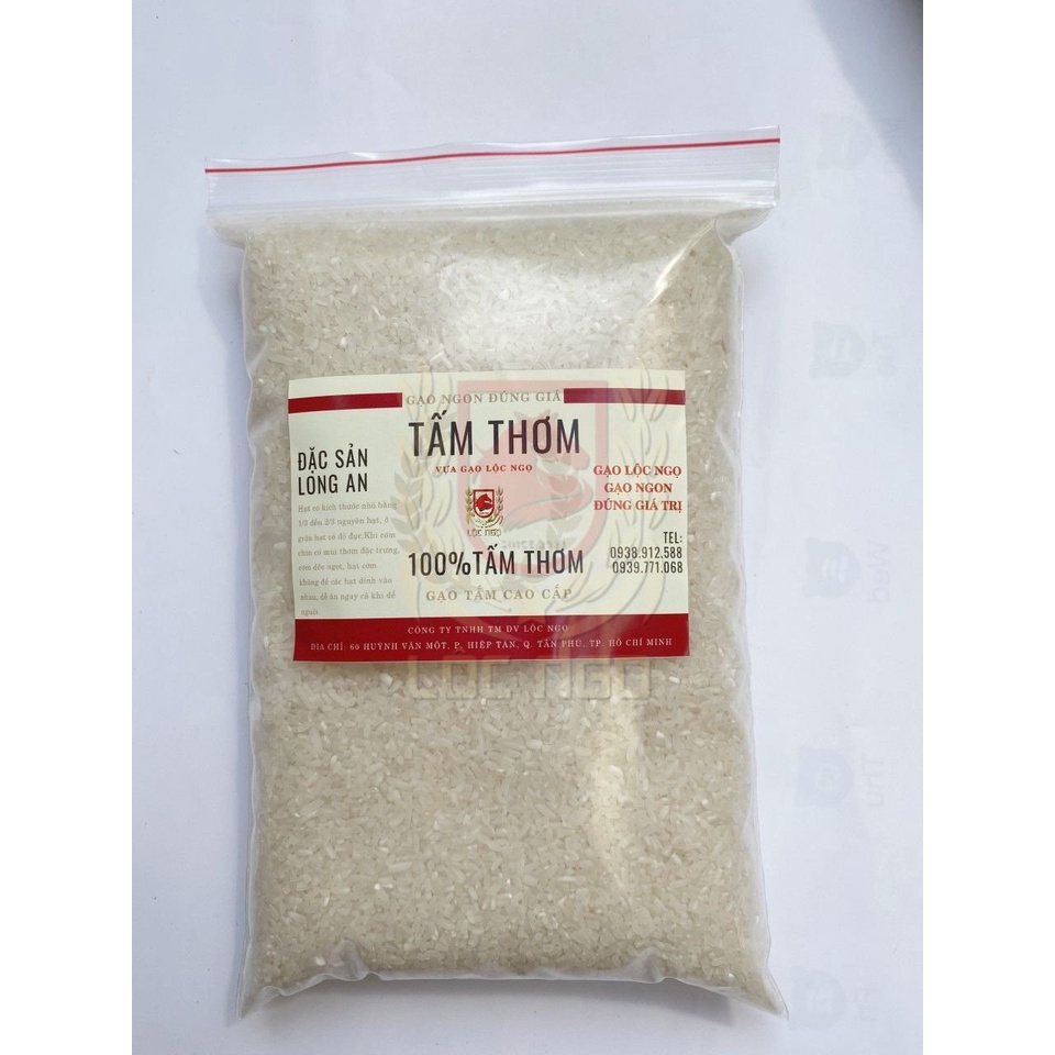 Gạo Tấm Thơm Lộc Ngọ Long An---1kg---Làm Nguyên Liệu Nấu Cơm Tấm - Túi Hút Chân Không