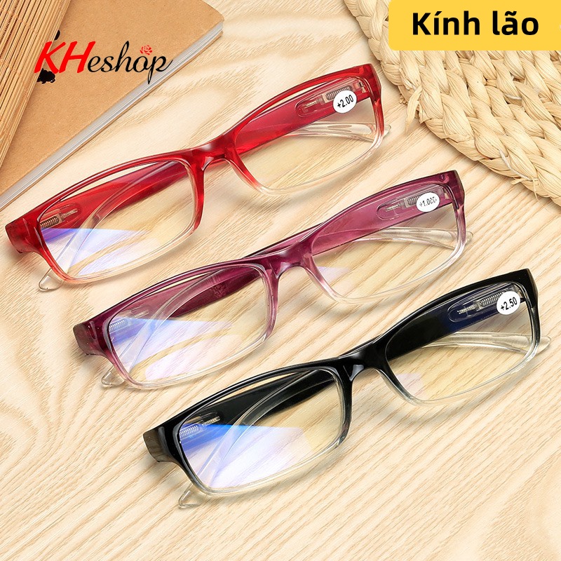 Kính Viễn thị Đọc Sách gọng lò xo, gọng 2 màu siêu đẹp mã Y1019 đủ độ từ 1 đến 4 độ