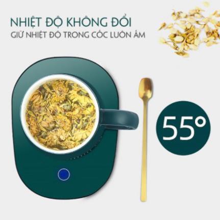 BỘ MÁY HÂM NÓNG SỮA ĐỒ UỐNG TIỆN LỢI KÈM CỐC SỨ LUCKY - PHONG CÁCH HOÀNG GIA SIÊU SANG