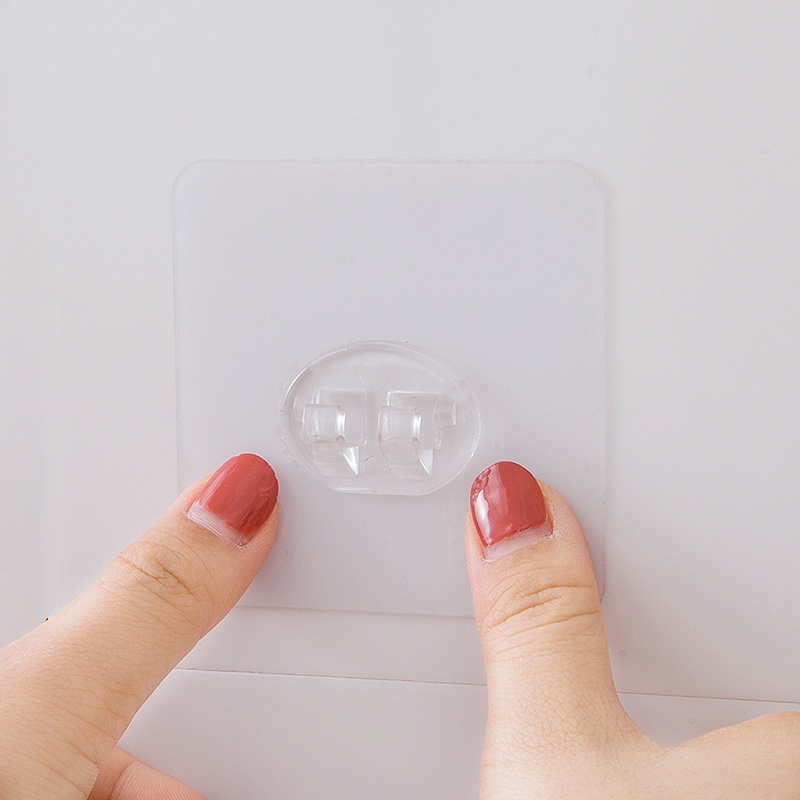 Móc treo đồ dán tường trong suốt không cần khoan