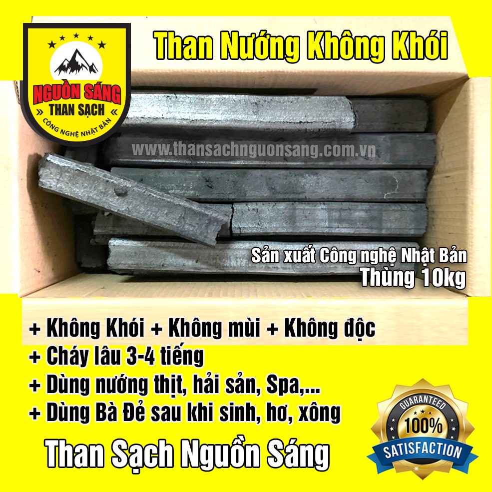 (5 kg) Than mùn cưa vuông cao cấp loại 1, Than nướng không khói