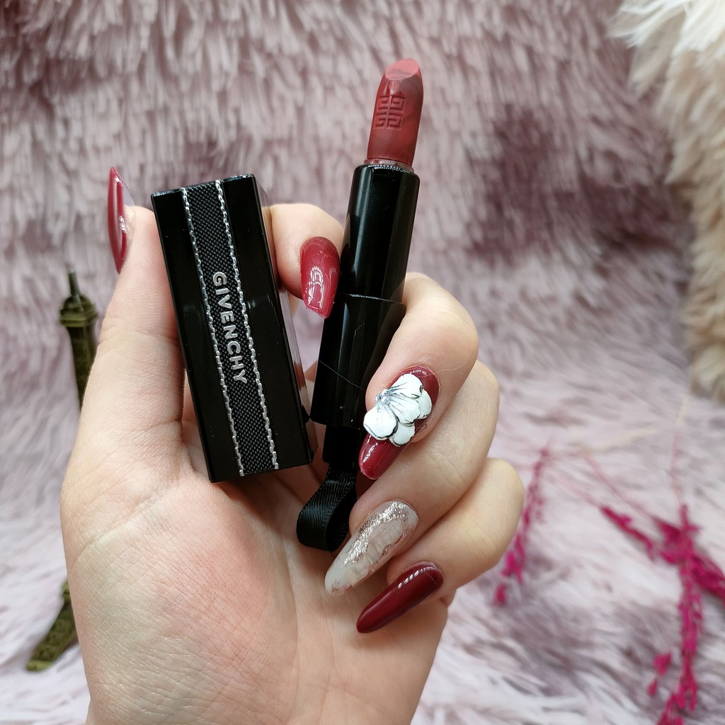 Son Givenchy Rouge Interdit Lipstick màu 25 Rouge Revelateur mini 1.5g Cao Cấp Sắc Đỏ Huyền Bí | BigBuy360 - bigbuy360.vn