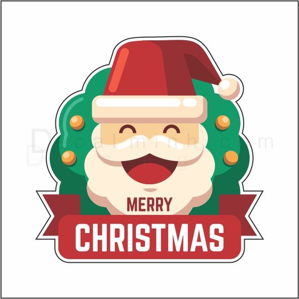 Decal sticker logo dán trang trí dịp Giáng Sinh Noel cho nhà và cửa hàng
