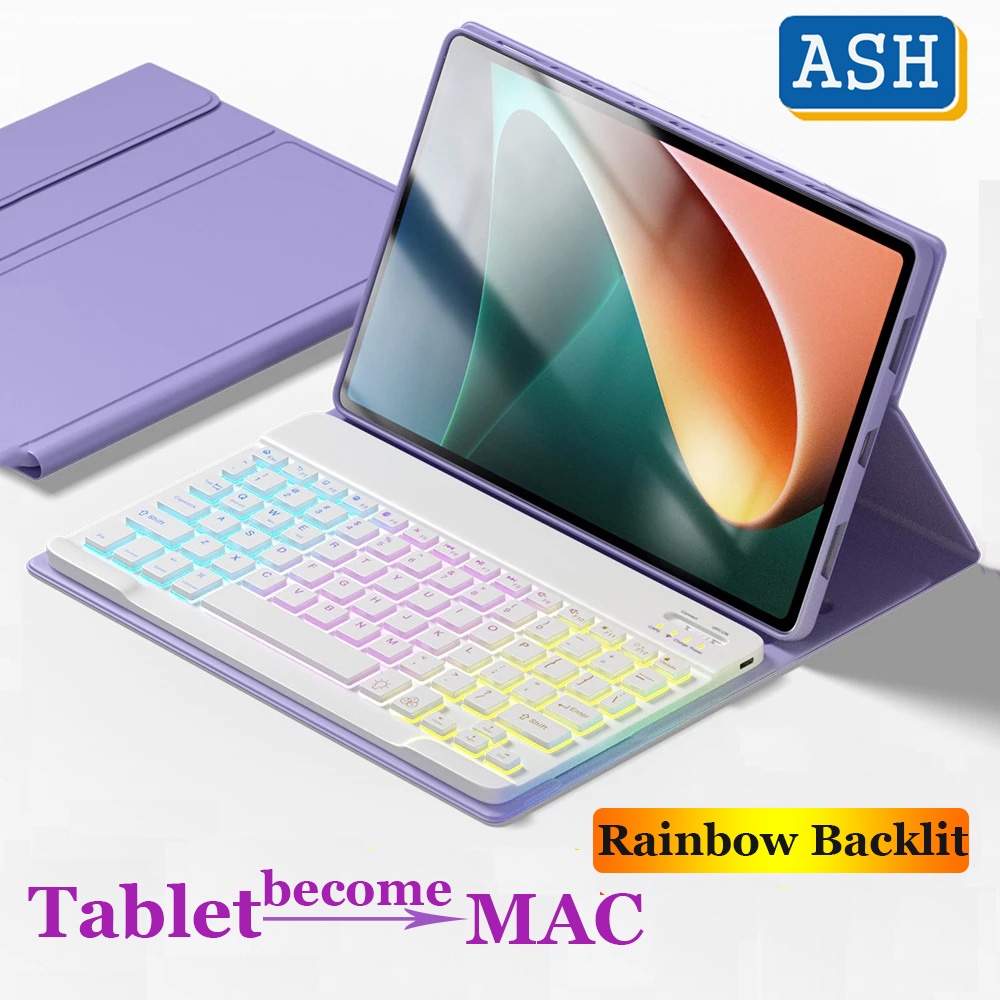 Bao Da PU Máy Tính Bảng Nắp Lật Kèm Bàn Phím Bluetooth Không Dây Cho OPPO Air 10.36 2022 Ipad Air 2022 Ốp