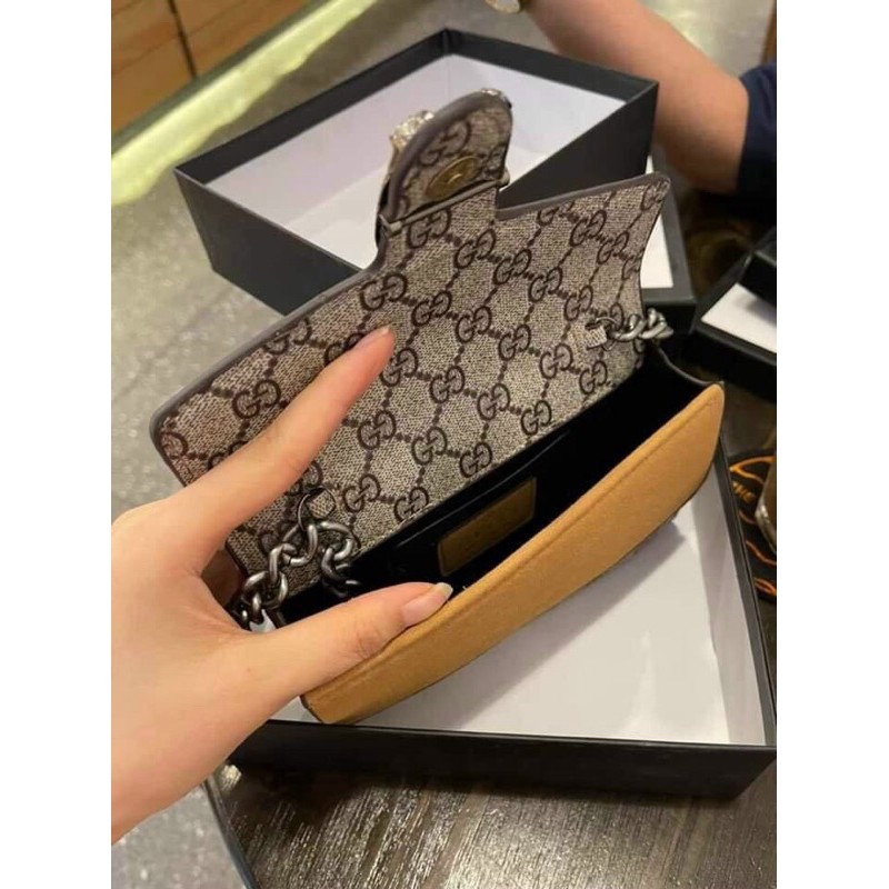 Túi gucci đầu rồng dây xích