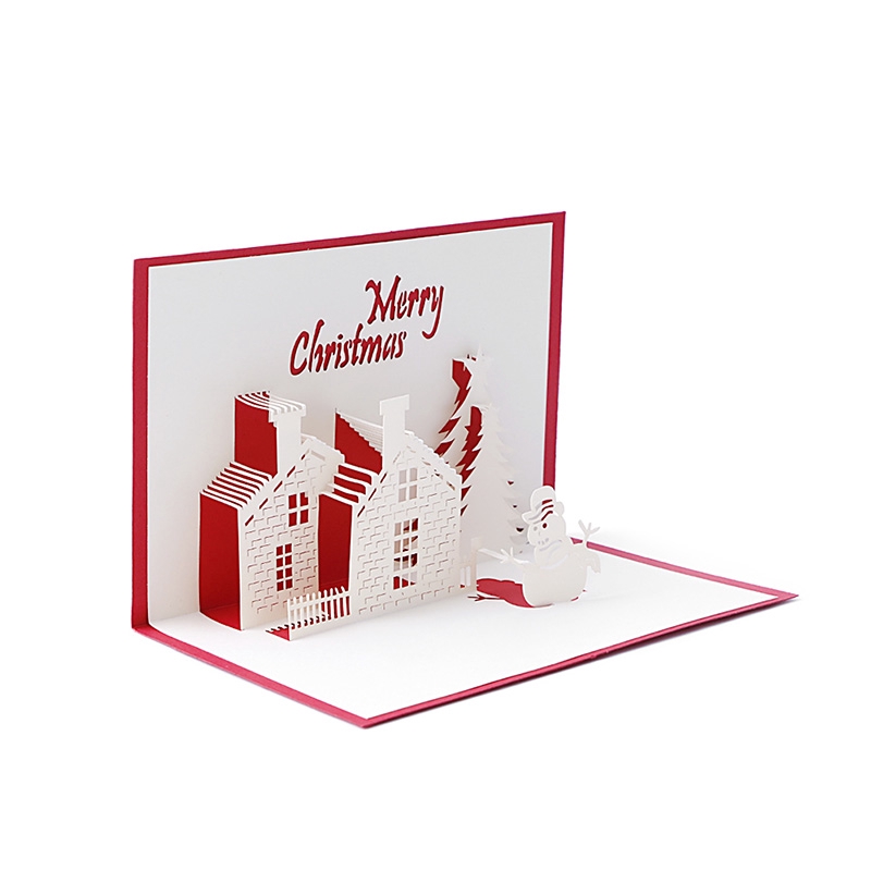 love*Snowman Handmade 3D Pop Up Holiday Greeting Cards Christmas Gifts
