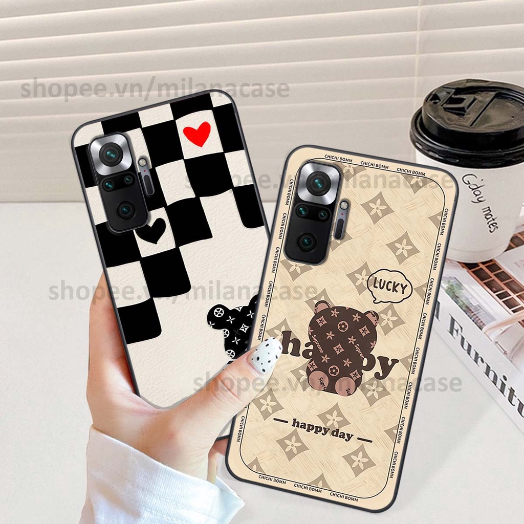 Ốp Xiaomi Redmi Note 10 / Note 10 Pro gấu be@rBrick gấu Teddy Kaws siêu đẹp, phong cách, cá tính