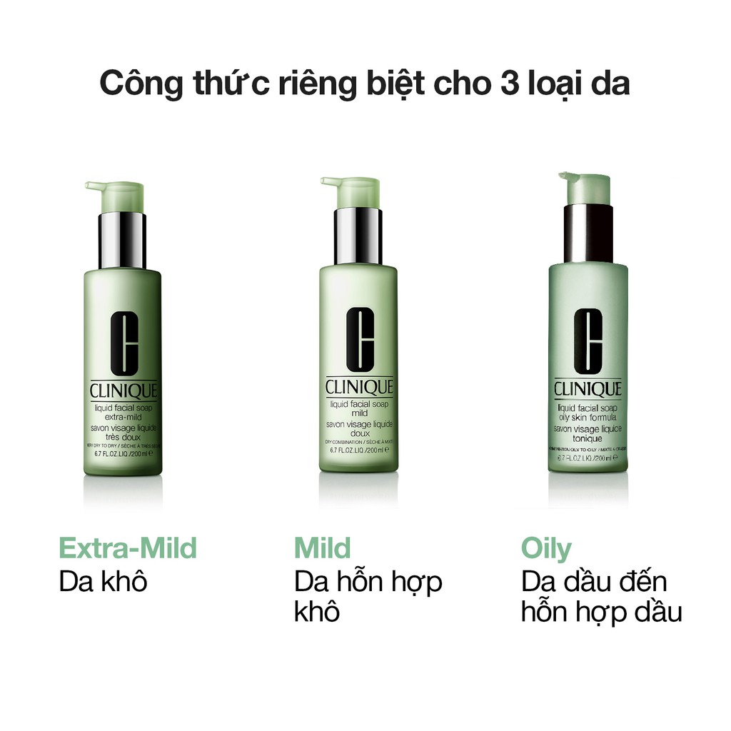 Sữa Rửa Mặt Dành Cho Da Khô Clinique Liquid Facial Soap Extra Mild 200Ml