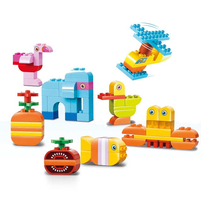 smo.neo-BỘ LEGO LẮP RÁP SÁNG TẠO (LOẠI LỚN 75 CHI TIẾT) tương thích duplo Choi Store 53