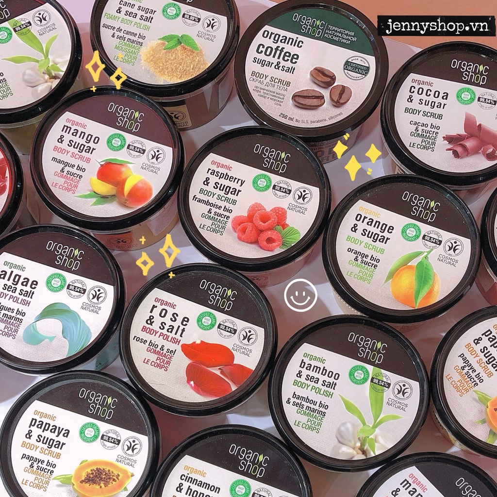 Tẩy Da Chết Toàn Thân Organic Shop Sugar Body Scrub