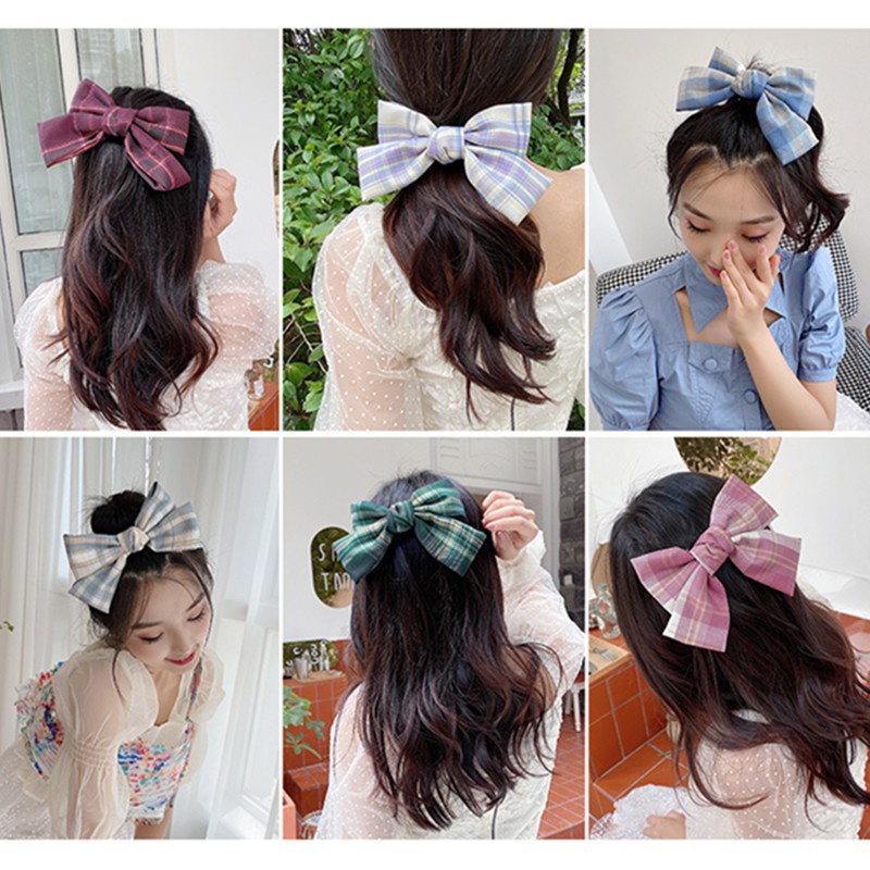 Kẹp tóc nơ lụa Lớn phong cách Hàn Quốc thanh lịch, nữ tính Hàng loại 1