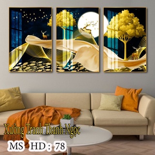 Set 3 tranh tráng gương 💥SIÊU HOT💥 tranh treo tường thiết kế mới lạ, mang vẻ đẹp hiện đại sang trọng