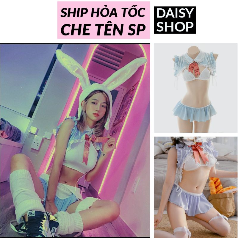 Cosplay thỏ ngọc bunny sexy - bộ đồ lót lingerie nội y hóa trang gợi cảm Halloween đêm Giáng Sinh Noel