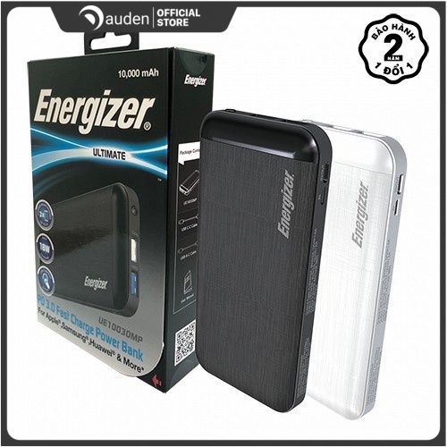 Sạc dự phòng Energizer 10.000mAh UE10030MP tích hợp sạc nhanh đa nền tảng và sạc dòng n