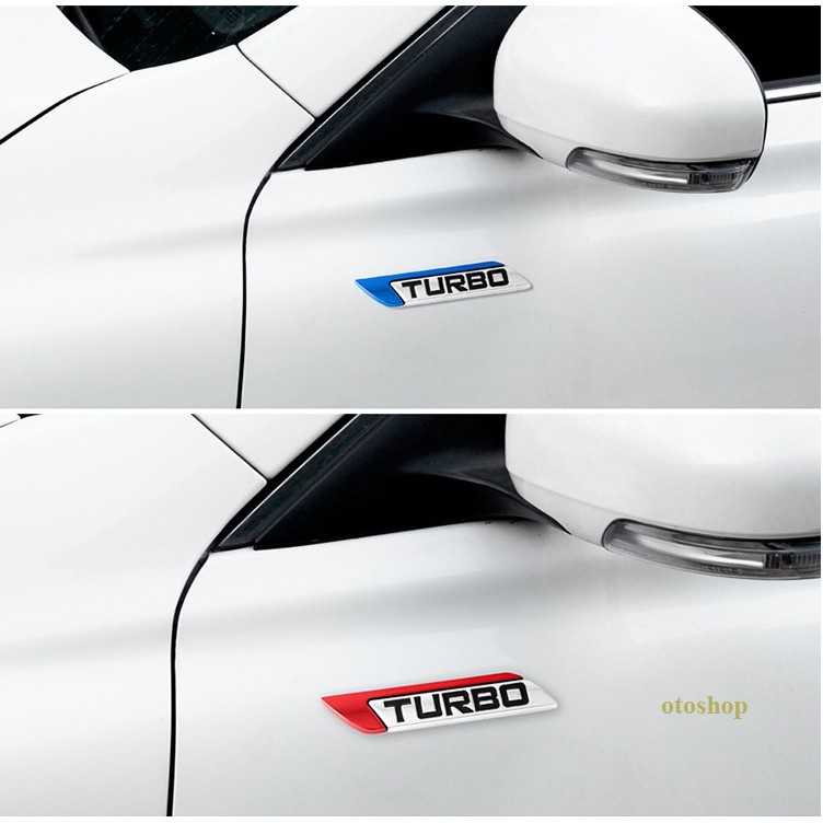 Tem chữ TURBO trang trí xe-Model 2
