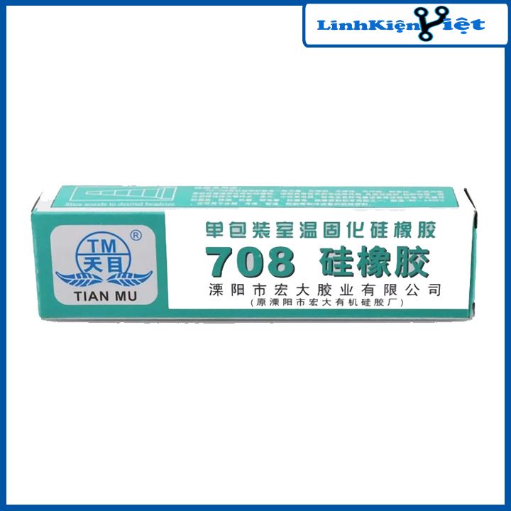 Keo silicone 708 màu trắng cách điện chống hồ quang không nóng chảy dán và niêm phong linh kiện