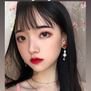 Tóc giả nguyên đầu thẳng lửng và lưới trùm tóc