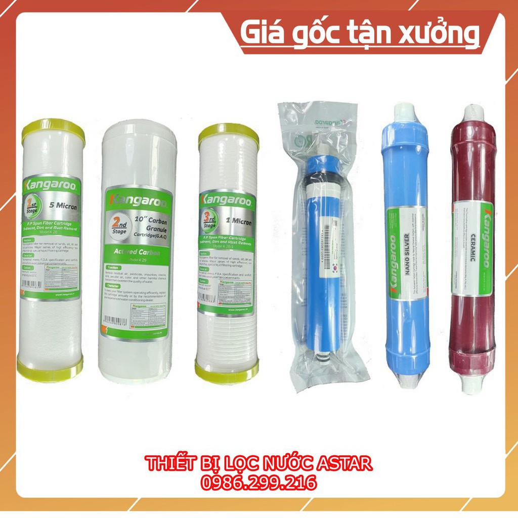 Combo Lõi Lọc 123456 Kangaroo ♥️ Lõi Lọc Nước Kangaroo | BigBuy360 - bigbuy360.vn