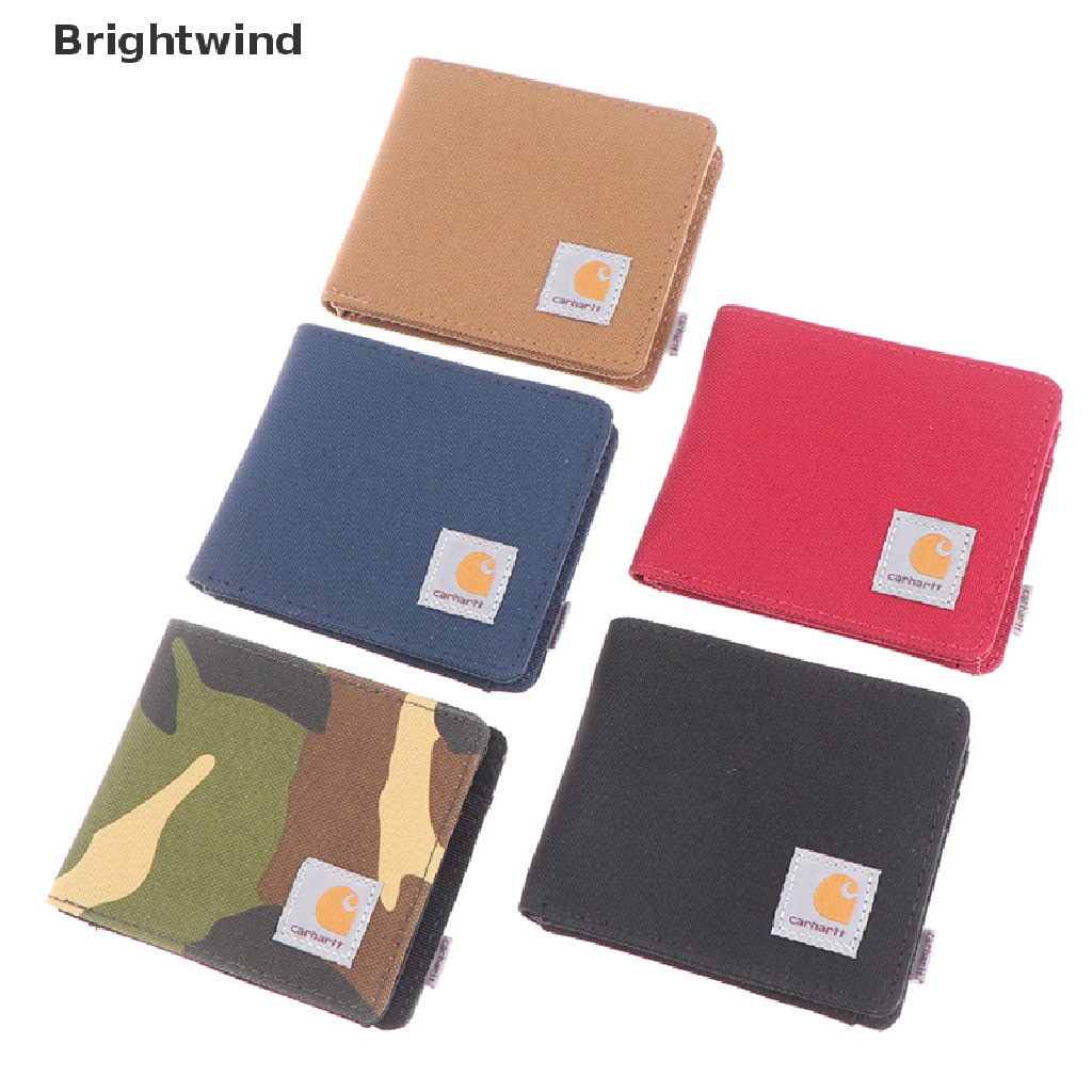 Ví ngắn gập đôi Carhartt đựng tiền xu/ thẻ phong cách retro đơn giản cho nam