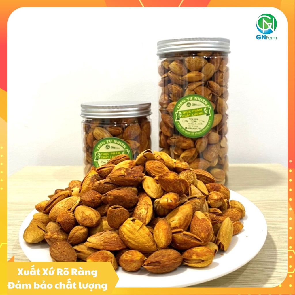 Hạnh Nhân Rang Bơ Vỏ Mỏng Hạt Hạnh Nhân Mỹ Chuẩn Vị Giòn Béo - Hộp 450g