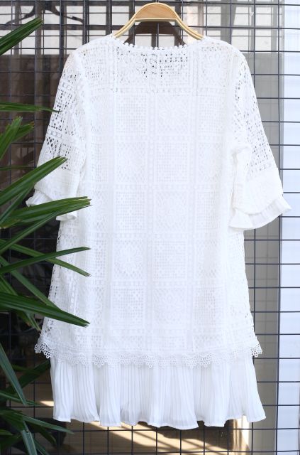 Đầm Jaspal ren phối voan