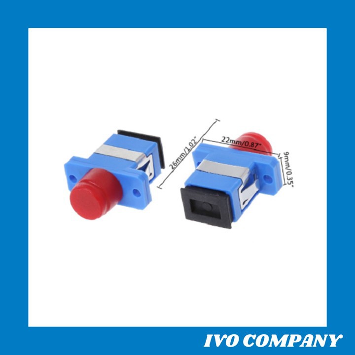 Khớp Nối Đầu Sợi Quang Coupler SC-FC Nhựa Màu Xanh