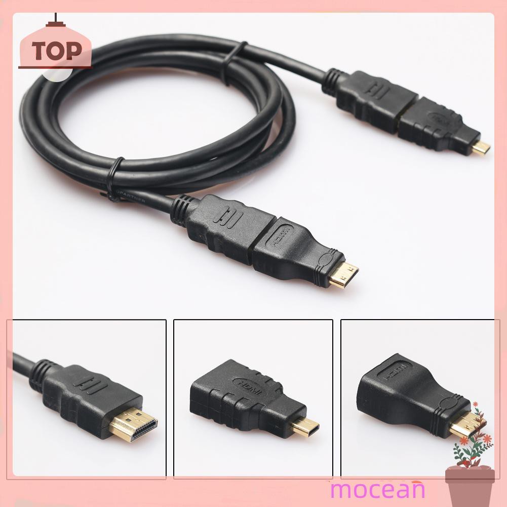 Cáp Chuyển Đổi Tốc Độ Cao 3 Trong 1 Từ Hdmi Sang Micro Hdmi-Compatible Cho Pc Tv Ps4