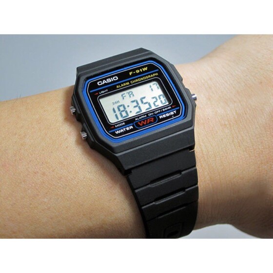 Đồng hồ nam Casio F-91 Dây Nhựa - Viền Xanh- Hàng Cao Cấp - Bảo hành 12 tháng | BigBuy360 - bigbuy360.vn