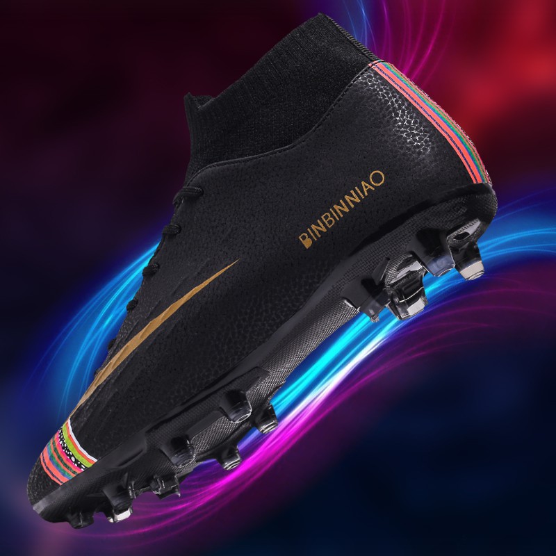 Giày đá bóng đinh cao thích hợp đá sân cỏ tự nhiên cỡ giày 35-45 FG Futsal