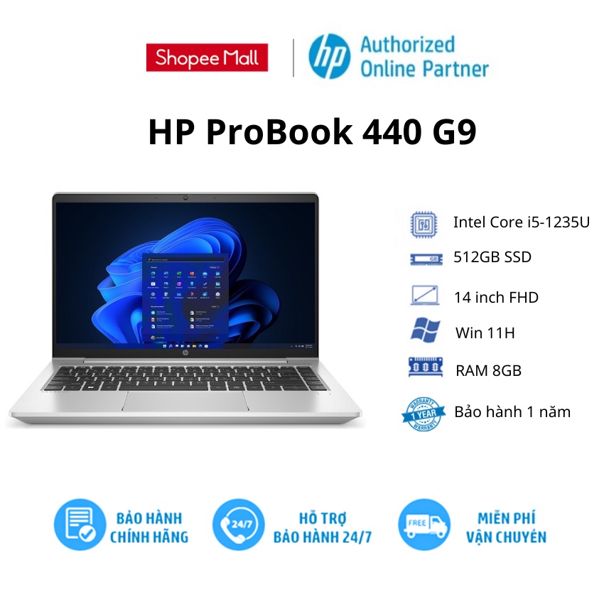 [Mã ELHP12 giảm 1TR7 đơn 17TR] Laptop HP ProBook 440 G9 (6M0X3PA)/ Bạc/ Intel Core i5-1235U / RAM 8GB/ 512GB SSD | BigBuy360 - bigbuy360.vn