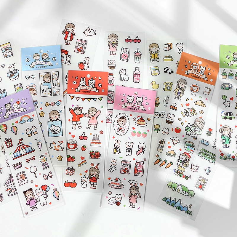 Set 2 Tấm Hình Dán Trang Trí Sổ Lưu Niệm