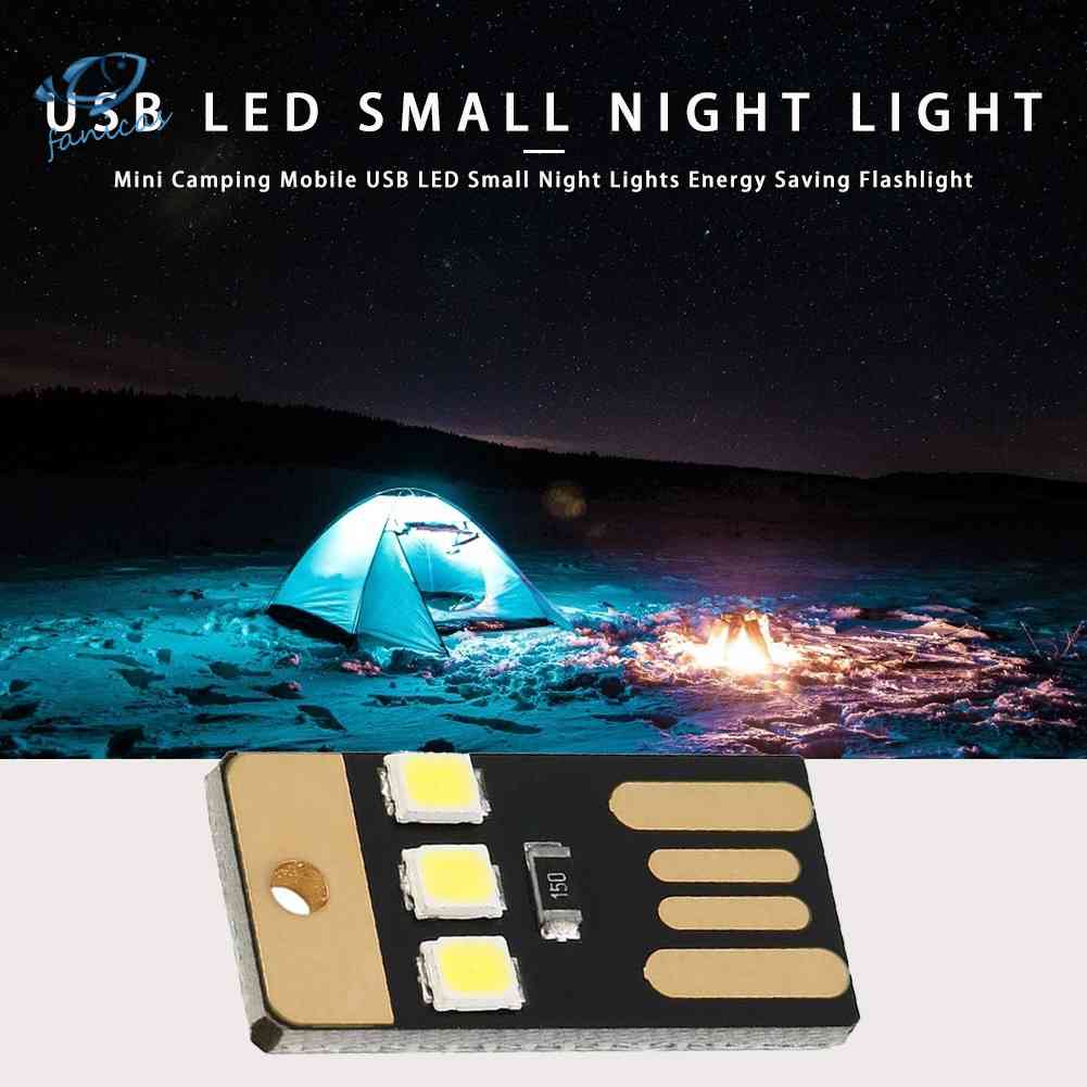 Đèn Pin LED USB Mini Tiết Kiệm Năng Lượng Di Động Cho Cắm Trại