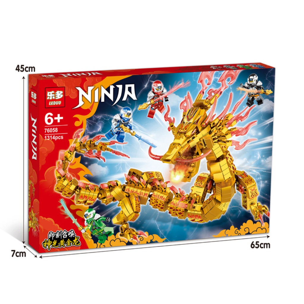 [1314 Chi Tiết] Bộ Đồ Chơi Xếp Hình Lego Ninja Rồng Cho Bé ninjago, Lego Dragon