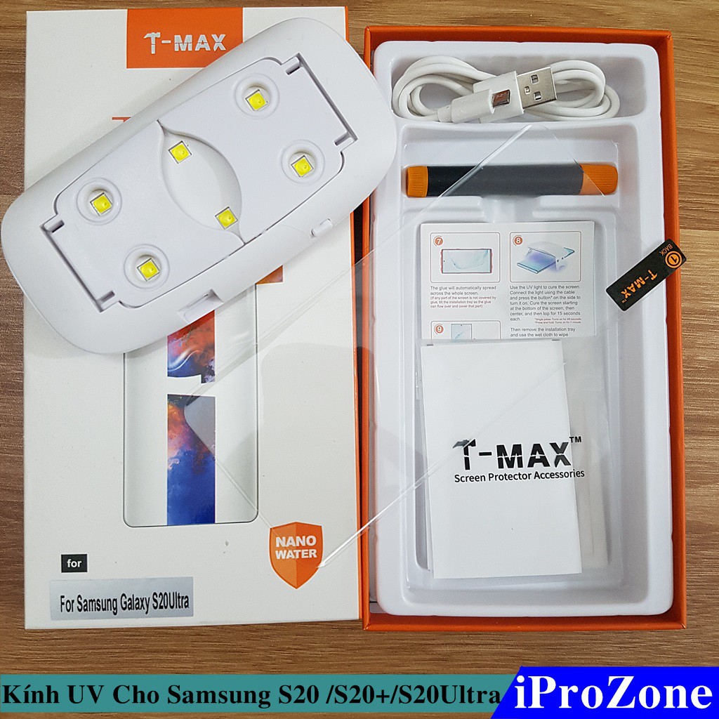 cường lực UV Full keo SamSung  S23 Ultra / S22 Ultra / S21 Ultra  S20 , S20 Plus , S20 Ultra Chính hãng T-MAX cao cấp.