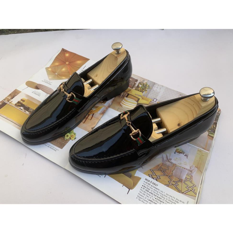 GIÀY TÂY NAM DA BÓNG KHÓA KIM LOẠI VÀNG [HÀNG ĐẸP] | BigBuy360 - bigbuy360.vn