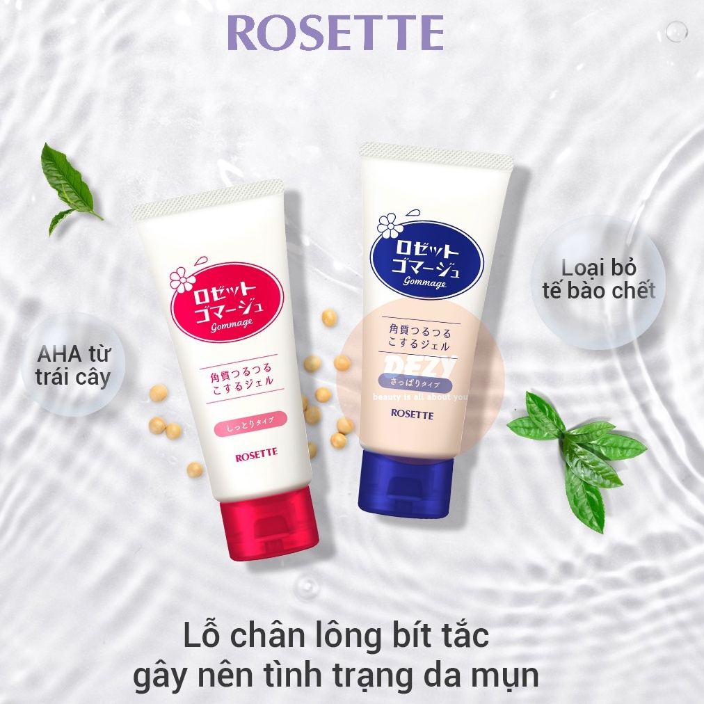 [CHÍNH HÃNG] Tẩy Tế Bào Chết Rosette Gel Nhật Bản - Tẩy Da Chết Mặt Da Khô Da Nhạy Cảm Dưỡng Ẩm Ngừa Lão Hóa Da Dezy