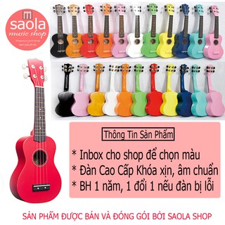Đàn Ukulele Soprano màu cao cấp size 21