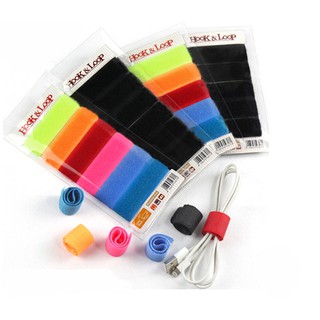 6 miếng dán dây Velcro các màu