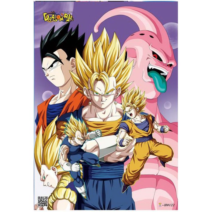 Set 8 tấm tranh poster to A3 Dragon Ball anime áp phích siêu chất