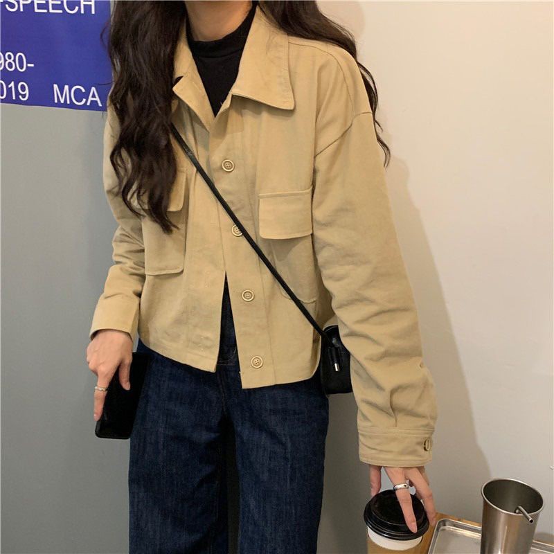 [Order] Áo khoác túi hộp ulzzang dáng ngắn thời trang (ảnh thật) | BigBuy360 - bigbuy360.vn