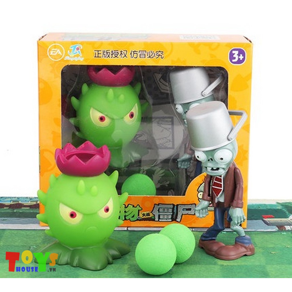 Hộp Đồ Chơi 1 Plant Homing Thistle 1 Zombie Đội Xô Pvz024