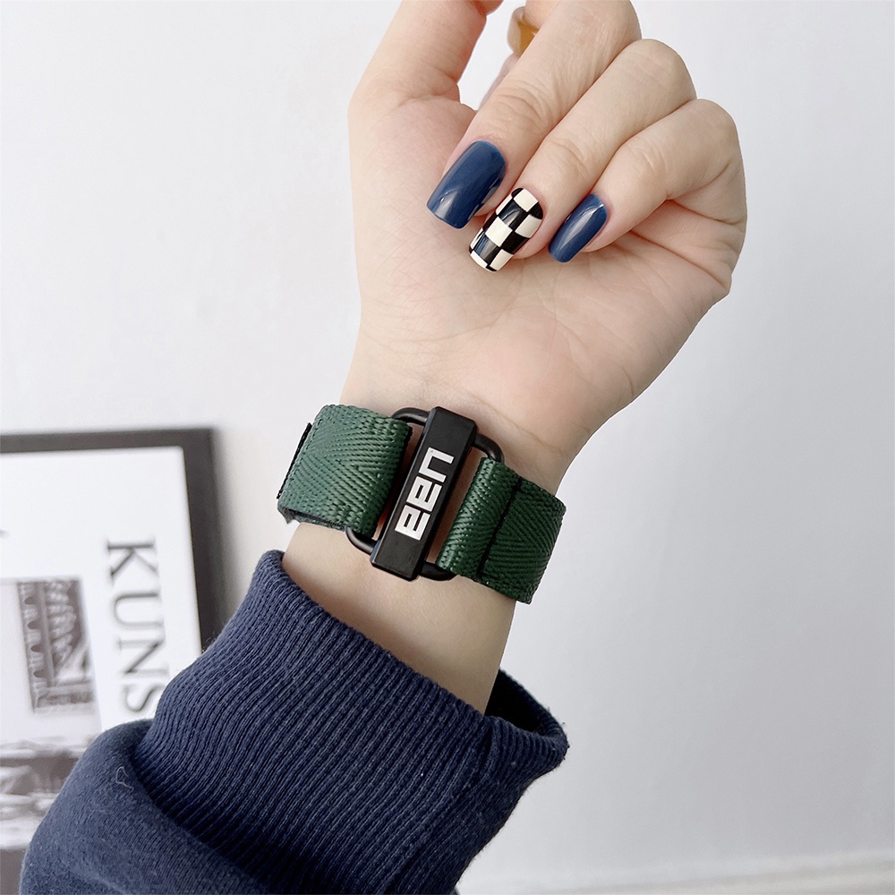Dây Đeo Nylon Thoáng Khí 38 42mm Cho Đồng Hồ Thông Minh Apple Watch 6 5 4 3 2 1 Series 44 40mm SE 7 41 45mm