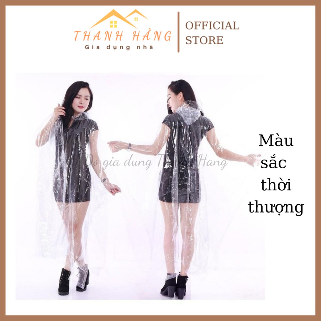 Áo mưa trong suốt cánh dơi nhựa vi sinh Thành Nam freeship