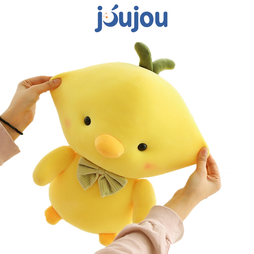 Gấu bông gà vàng đeo nơ cute cao cấp đủ size JouJou co giãn mềm mịn siêu dễ thương cho bé