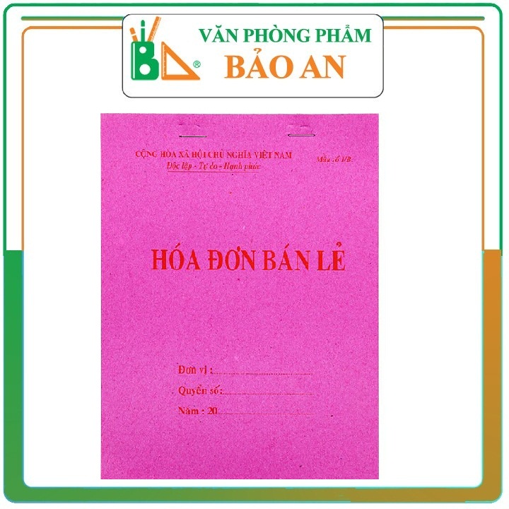 Sét 10 Hóa Đơn Bán Lẻ A5 1 Liên Loại Thường (13x19cm)