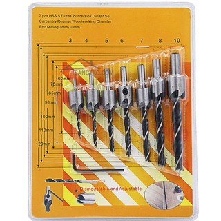 Bộ 7 mũi khoan gỗ doa lỗ vít