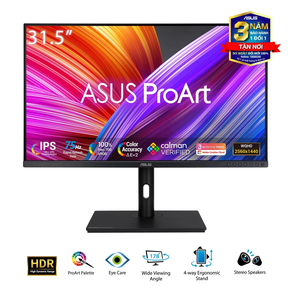 Màn hình đồ họa Asus Proart PA328QV 32 inch - Hàng Chính Hãng