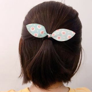 Dây cột tóc nơ tai thỏ chấm bi