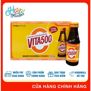[DATE MỚI NHẤT] Thùng Nước Tăng Lực Vita500 10 Chai x 100ml