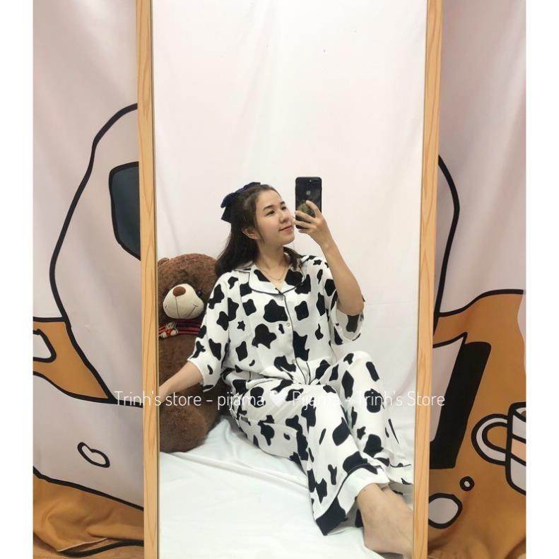 Pijama cánh dơi hình bò sữa ( freesize ) hình shop tự chụp  ཾ